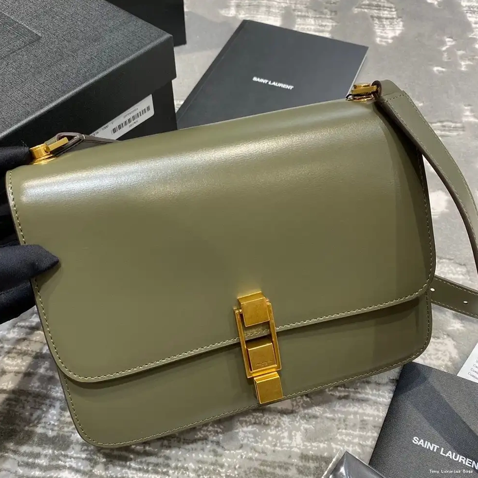 Tony Luxuries LEATHER SATCHEL YSL SMOOTH IN LOULOU CARRE 0528